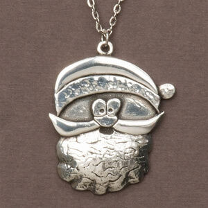 Cornish Pewter Santa Necklace
